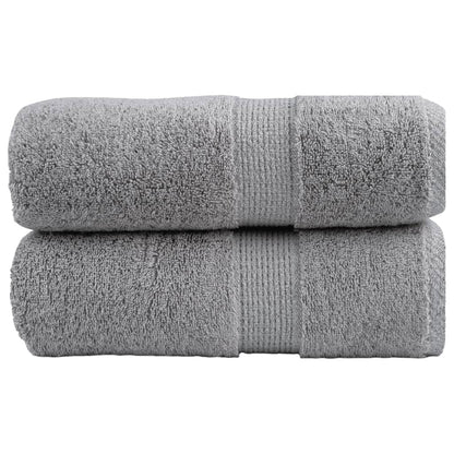 Premium-Gästetücher SOLUND 2 Stk. Grau 30x50 cm 600 g/m²