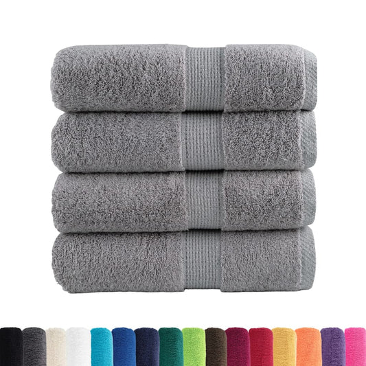Premium-Gästetücher SOLUND 4 Stk. Grau 30x50 cm 600 g/m²