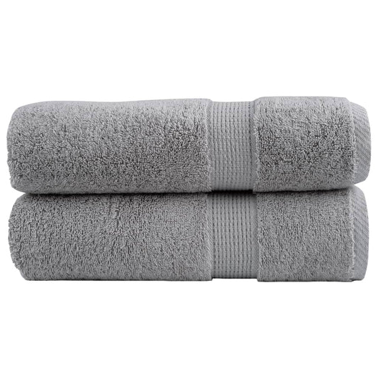 Premium-Handtücher SOLUND 2 Stk. Grau 50x100 cm 600 g/m²