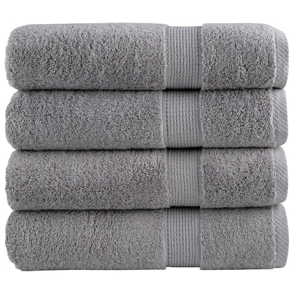 Premium-Handtücher SOLUND 4 Stk. Grau 50x100 cm 600 g/m²