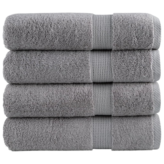 Premium-Handtücher SOLUND 4 Stk. Grau 50x100 cm 600 g/m²
