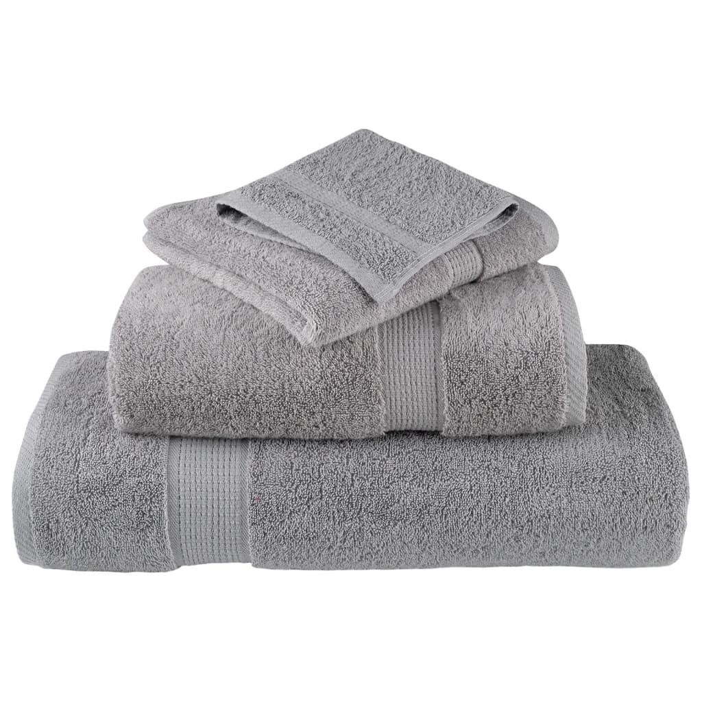 Premium-Handtücher SOLUND 4 Stk. Grau 50x100 cm 600 g/m²