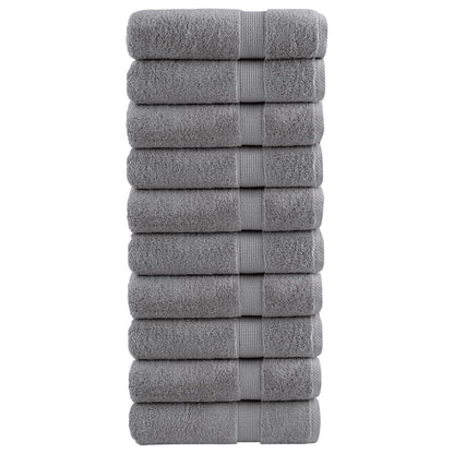 Premium-Handtücher SOLUND 10 Stk. Grau 50x100 cm 600 g/m²