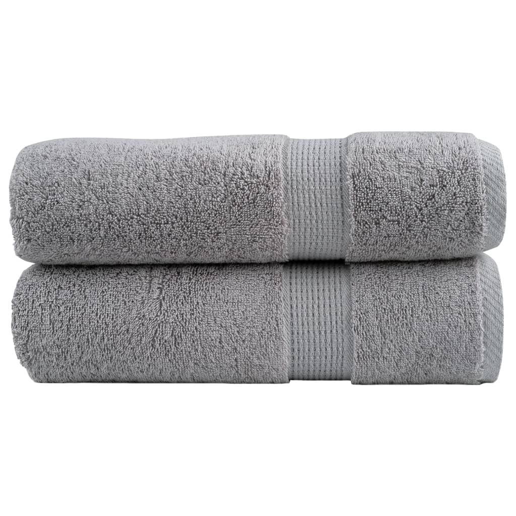 Premium-Duschtücher SOLUND 2 Stk. Grau 70x140 cm 600 g/m²