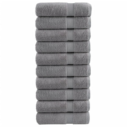 Premium-Duschtücher SOLUND 10 Stk. Grau 70x140 cm 600 g/m²