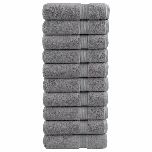 Premium-Duschtücher SOLUND 10 Stk. Grau 70x140 cm 600 g/m²