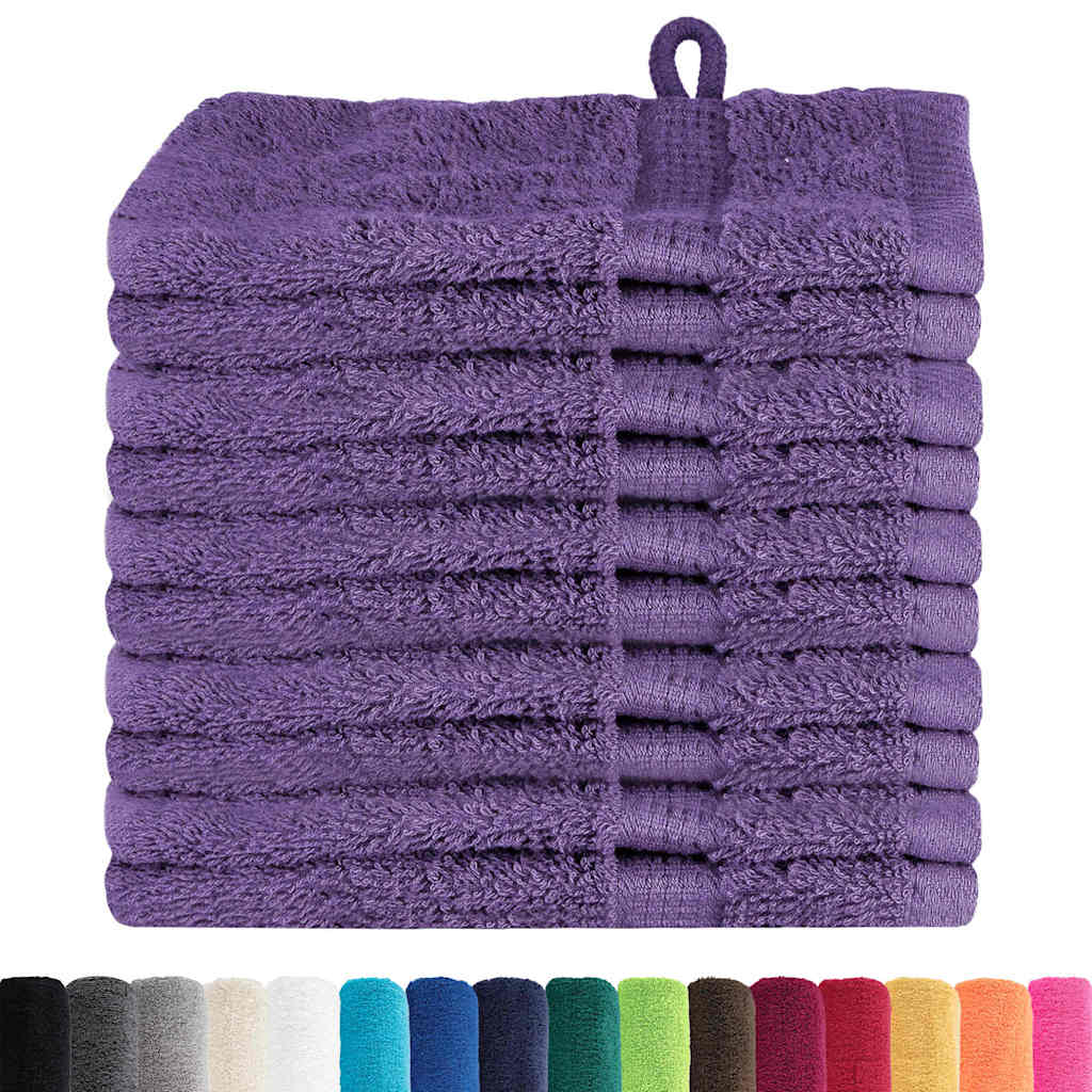 Waschlappen 10 pcs Lila Baumwolle