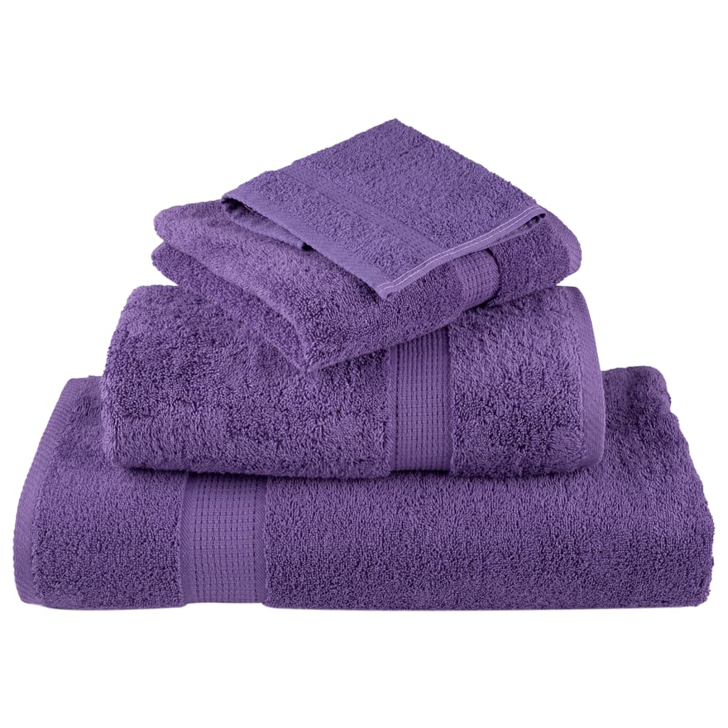 Premium Waschhandtücher SOLUND 2 Stück Lila 30x30 cm 600 g/m²