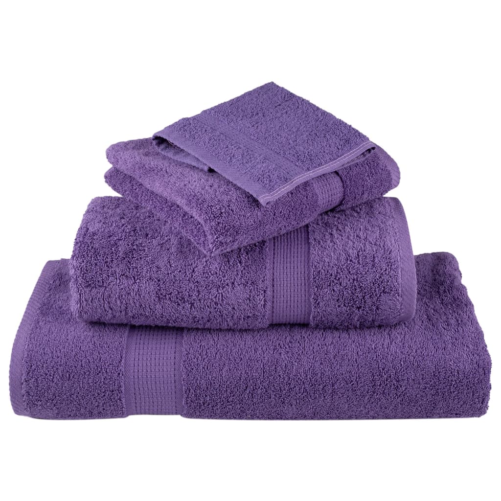 Premium Waschhandtücher SOLUND 4 Stück Lila 30x30 cm 600 g/m²