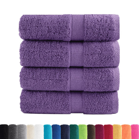 Premium-Gästetücher SOLUND 4 Stk. Lila 30x50 cm 600 g/m²