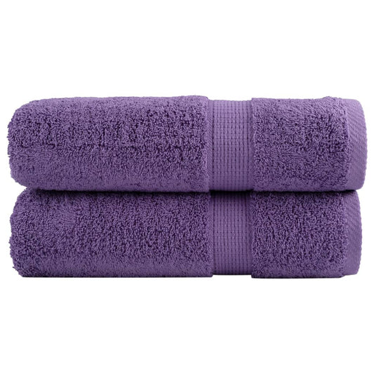 Premium-Duschtücher SOLUND 2 Stk. Lila 70x140 cm 600 g/m²
