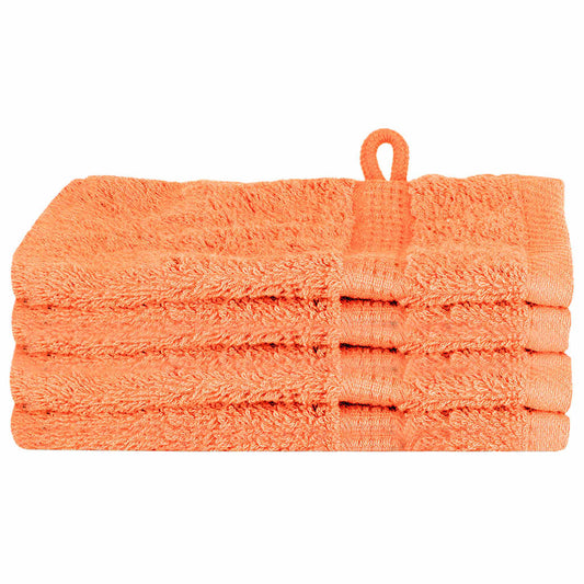 Waschlappen 4 pcs Orange Baumwolle