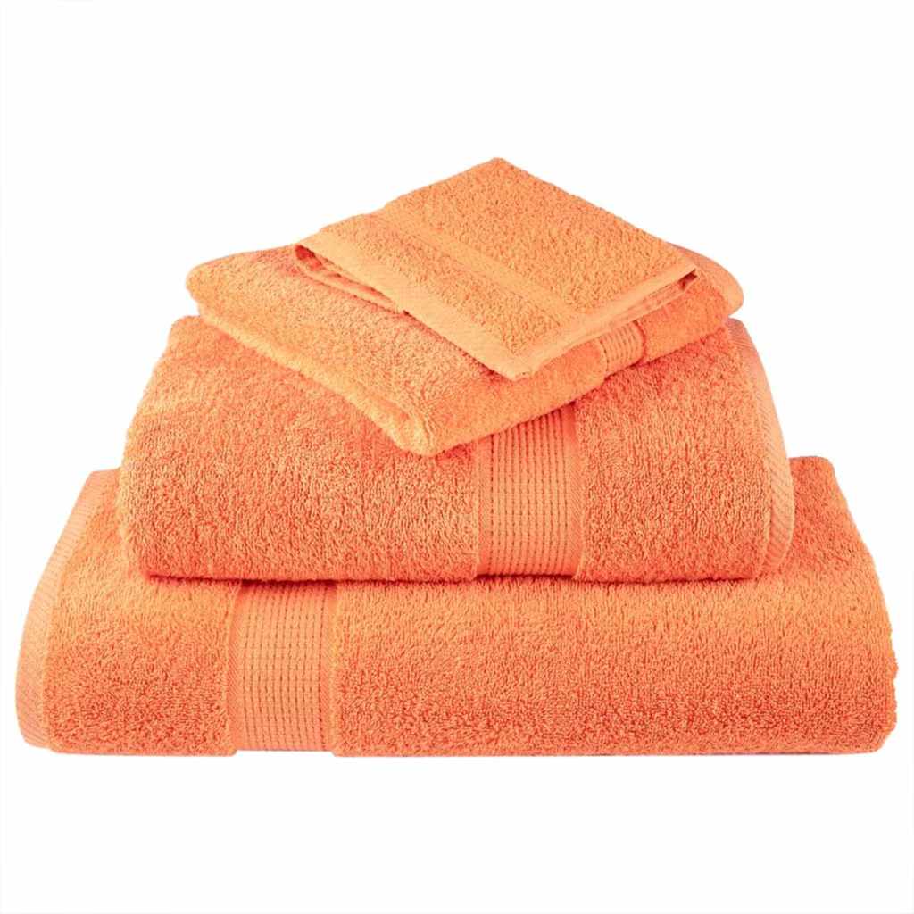 Waschlappen 4 pcs Orange Baumwolle