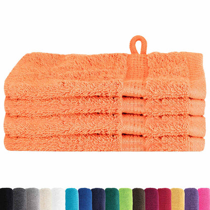 Waschlappen 4 pcs Orange Baumwolle