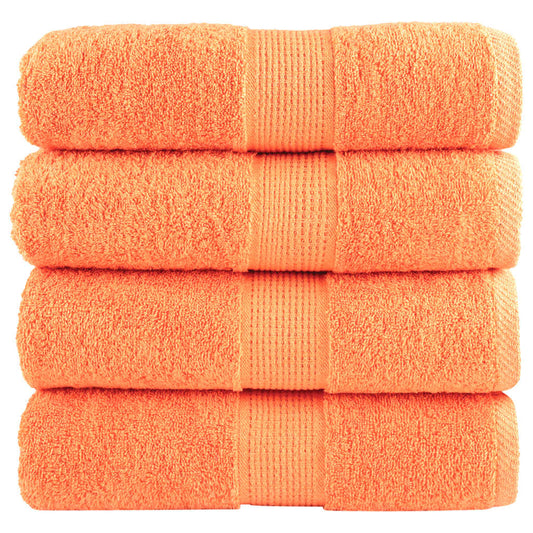 Premium Waschhandtücher SOLUND 4 Stück Orange 30x30 cm 600 g/m²