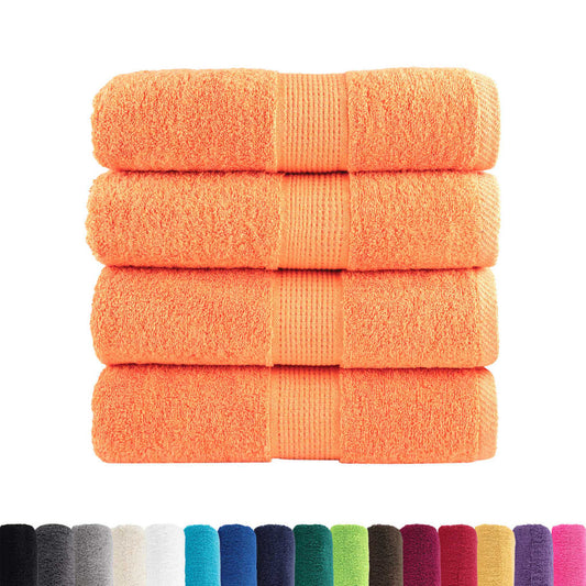 Premium Waschhandtücher SOLUND 4 Stück Orange 30x30 cm 600 g/m²