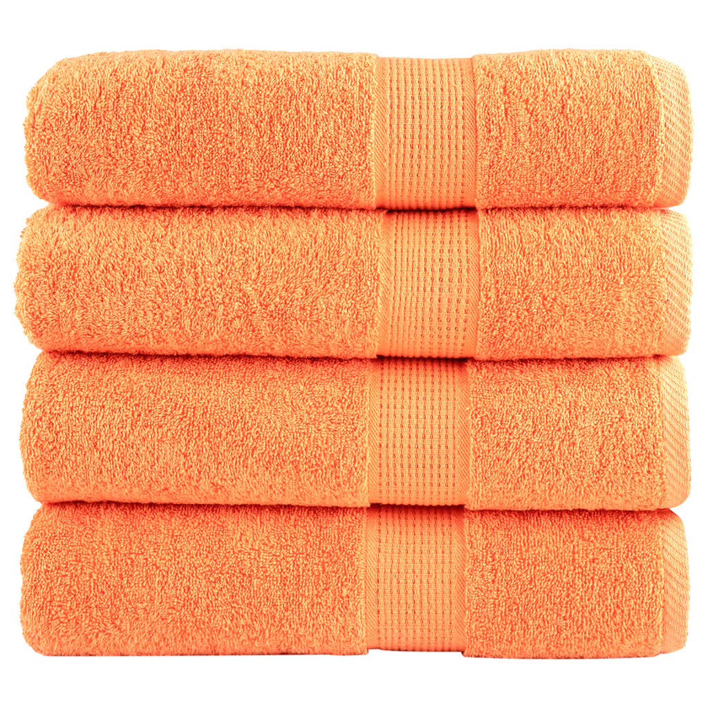 Premium-Handtücher SOLUND 4 Stk. Orange 50x100 cm 600 g/m²