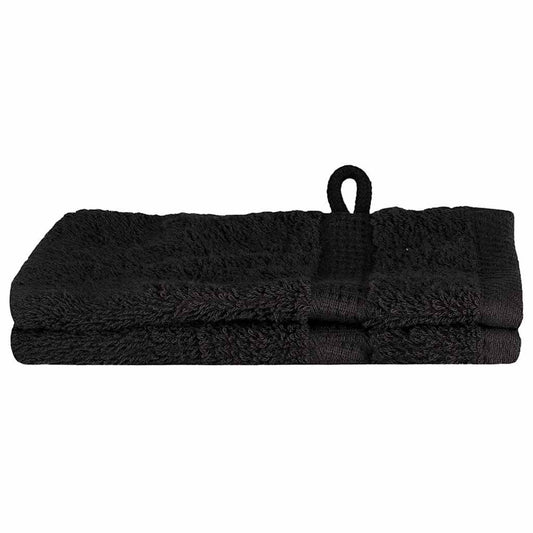 Waschlappen 2 pcs Schwarz Baumwolle