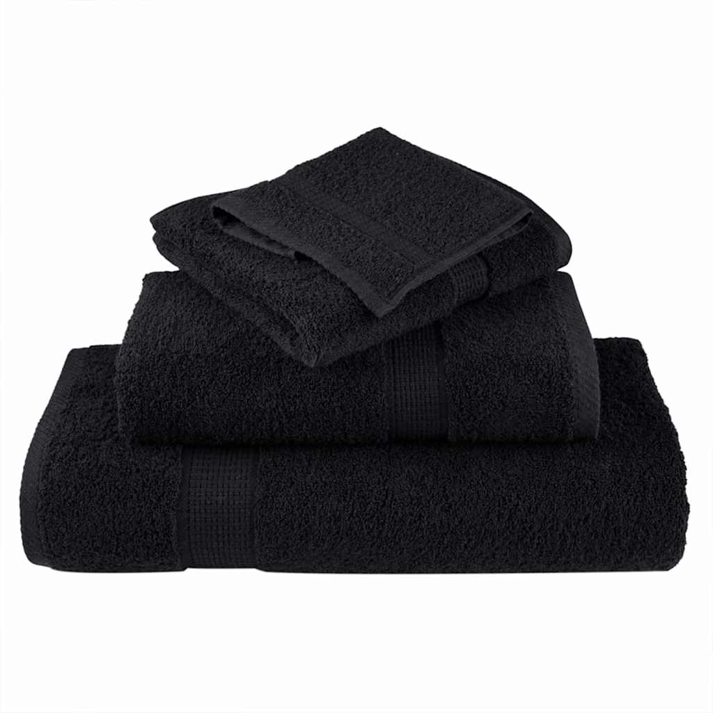 Waschlappen 2 pcs Schwarz Baumwolle