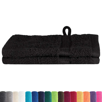 Waschlappen 2 pcs Schwarz Baumwolle