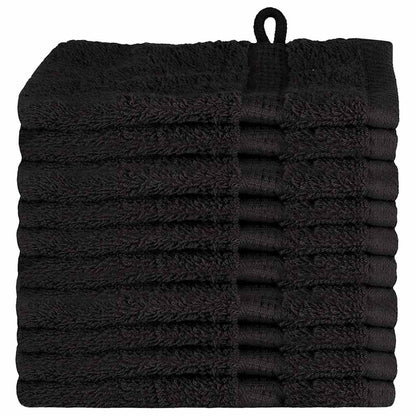 Waschlappen SOLUND 10 pcs Schwarz Baumwolle