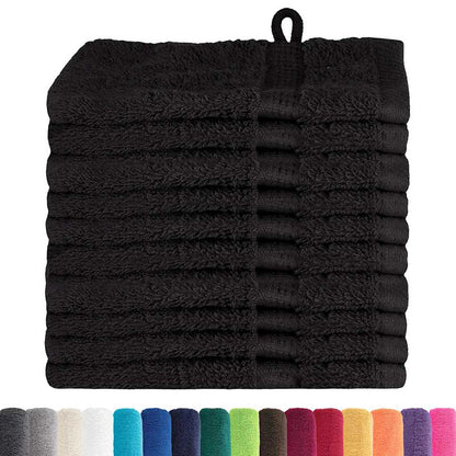 Waschlappen 10 pcs Schwarz Baumwolle