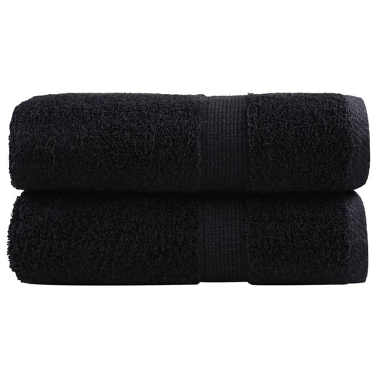Premium Waschhandtücher SOLUND 2 Stück Schwarz 30x30 cm 600 g/m²