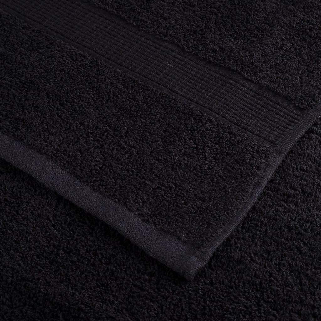 Premium Waschhandtücher SOLUND 2 Stück Schwarz 30x30 cm 600 g/m²