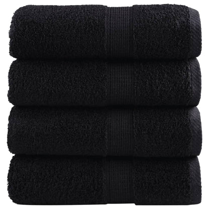 Premium Waschhandtücher SOLUND 4 Stück Schwarz 30x30 cm 600 g/m²