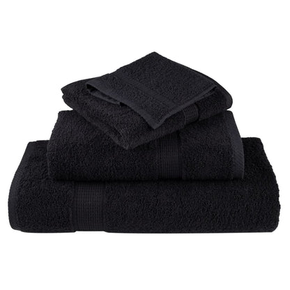Premium Waschhandtücher SOLUND 4 Stück Schwarz 30x30 cm 600 g/m²
