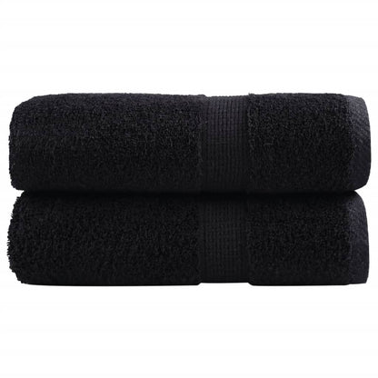 Premium-Gästetücher SOLUND 2 Stk. Schwarz 30x50 cm 600 g/m²