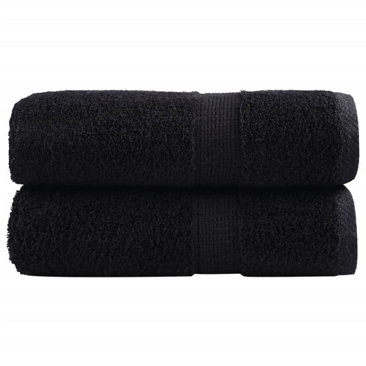 Premium-Gästetücher SOLUND 2 Stk. Schwarz 30x50 cm 600 g/m²