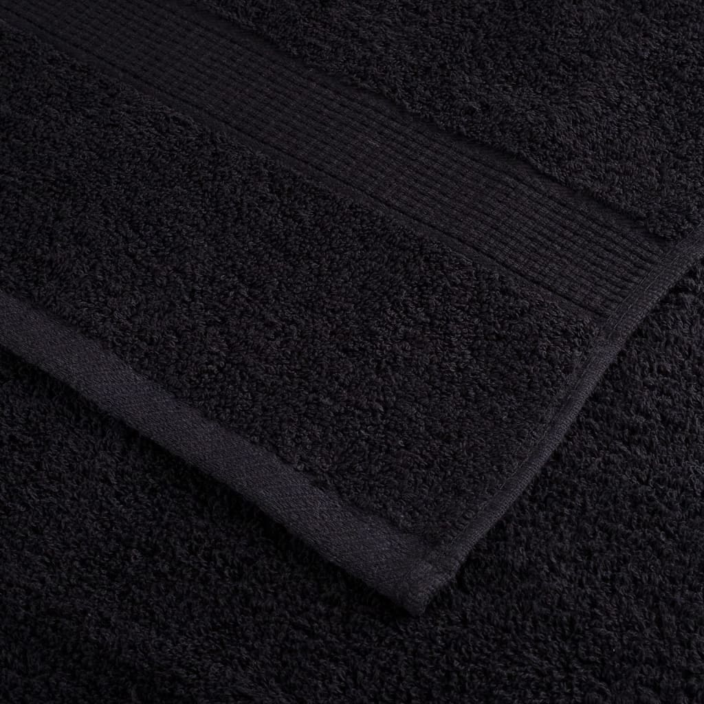 Premium-Duschtücher SOLUND 2 Stk. Schwarz 70x140 cm 600 g/m²