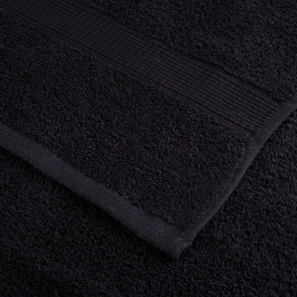Premium-Saunatücher SOLUND 2 Stk. Schwarz 80x200 cm 600 g/m²