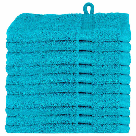 Waschlappen 10 pcs Türkis Baumwolle