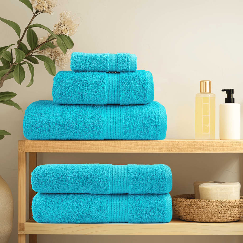 Premium-Gästetücher SOLUND 10 Stk. Türkis 30x50 cm 600 g/m²
