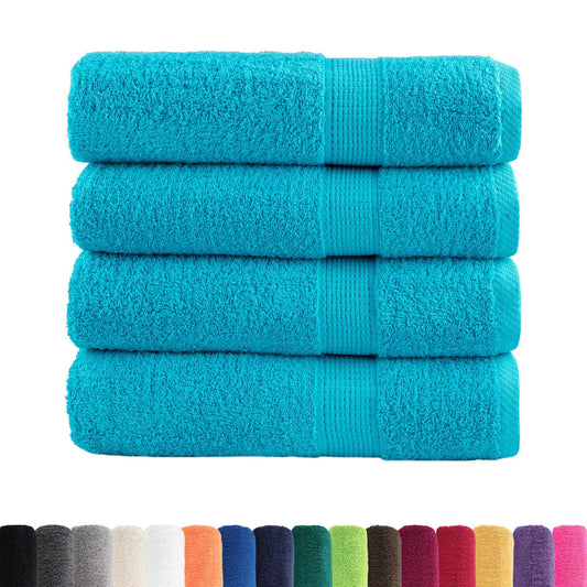 Premium-Handtücher SOLUND 4 Stk. Türkis 50x100 cm 600 g/m²
