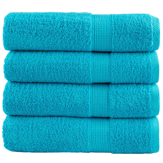 Premium-Duschtücher SOLUND 4 Stk. Türkis 70x140 cm 600 g/m²