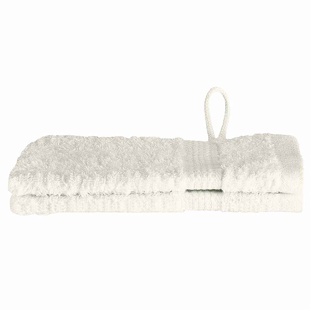 Waschlappen 2 pcs Creme Baumwolle