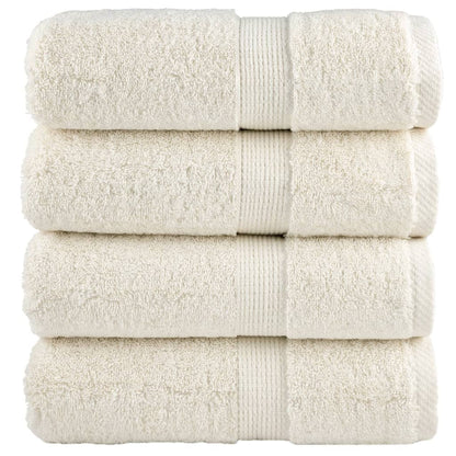 Premium Waschhandtücher SOLUND 4 Stück Creme 30x30 cm 600 g/m²
