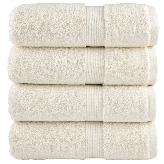 Premium Waschhandtücher SOLUND 4 Stück Creme 30x30 cm 600 g/m²