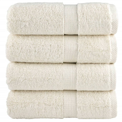 Premium-Gästetücher SOLUND 4 Stk. Cremeweiß 30x50 cm 600 g/m²