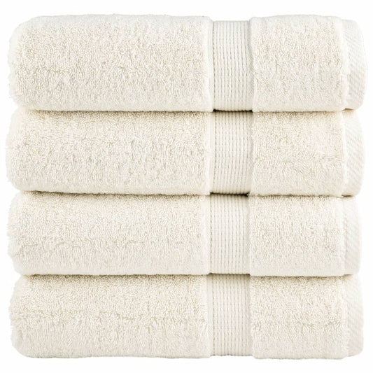 Premium-Handtücher SOLUND 4 Stk. Cremeweiß 50x100 cm 600 g/m²