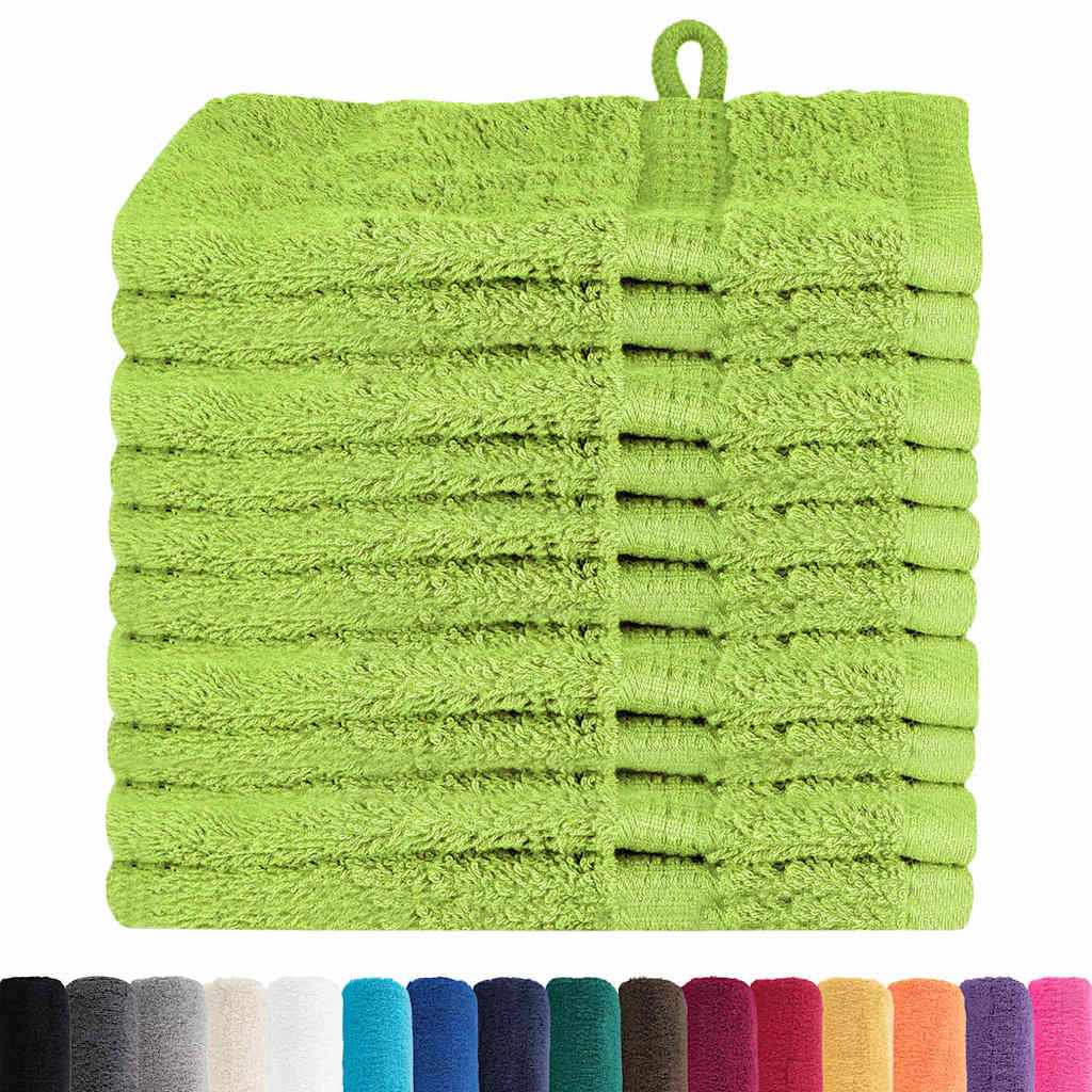 Waschlappen 10 pcs Apfelgrün Baumwolle