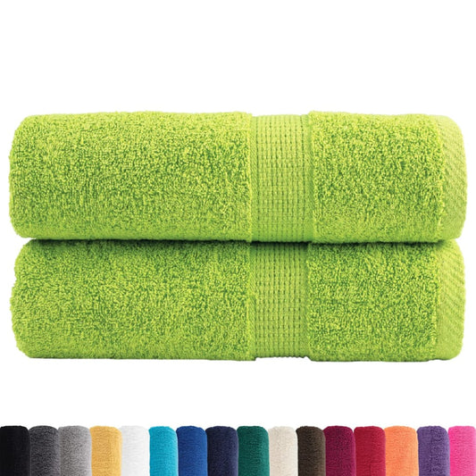 Premium Waschhandtücher SOLUND 2 Stück Apfelgrün 30x30 cm 600 g/m²