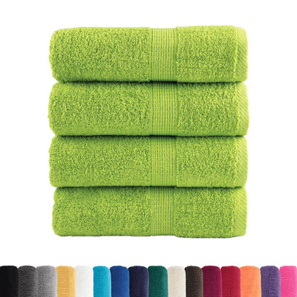 Premium Waschhandtücher SOLUND 4 Stück Apfelgrün 30x30 cm 600 g/m²
