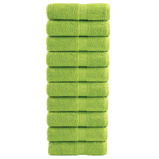 Premium Waschhandtücher SOLUND 10 Stück Apfelgrün 30x30 cm 600 g/m²