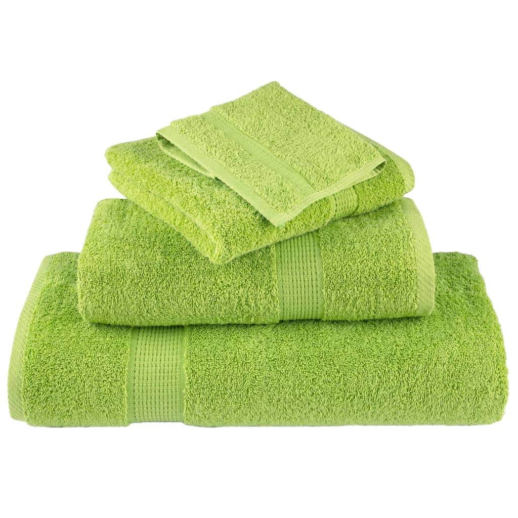Premium Waschhandtücher SOLUND 10 Stück Apfelgrün 30x30 cm 600 g/m²