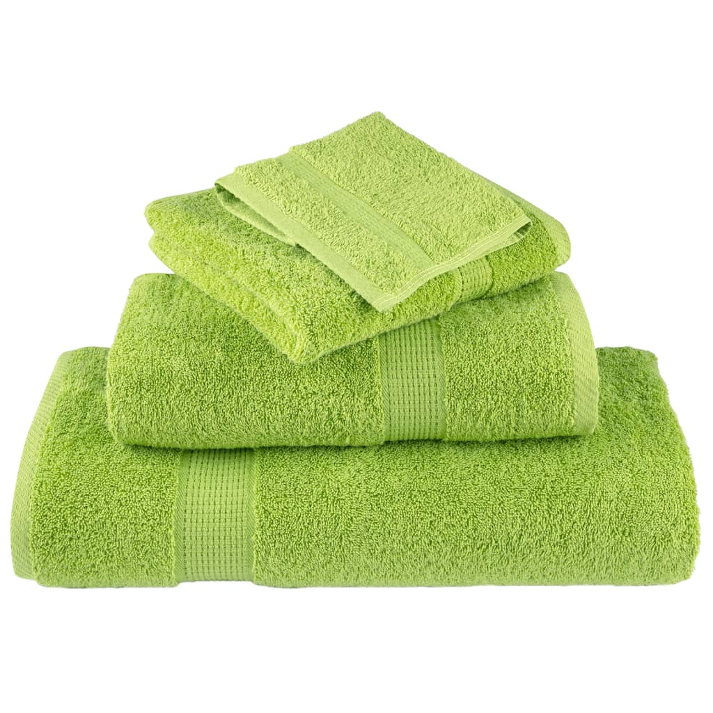 Premium badehåndklæder SOLUND 10 stk Æblegrøn 70x140 cm 600 g/m²