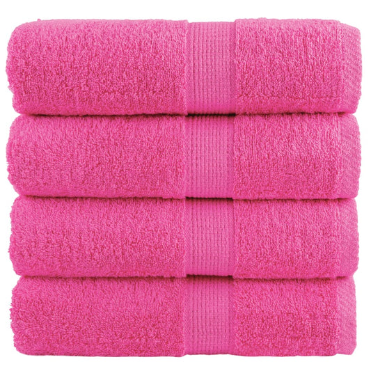 Premium Waschhandtücher SOLUND 4 Stück Rosa 30x30 cm 600 g/m²